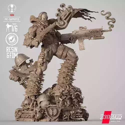 B3DSERK Commando Spawn Sculpture 