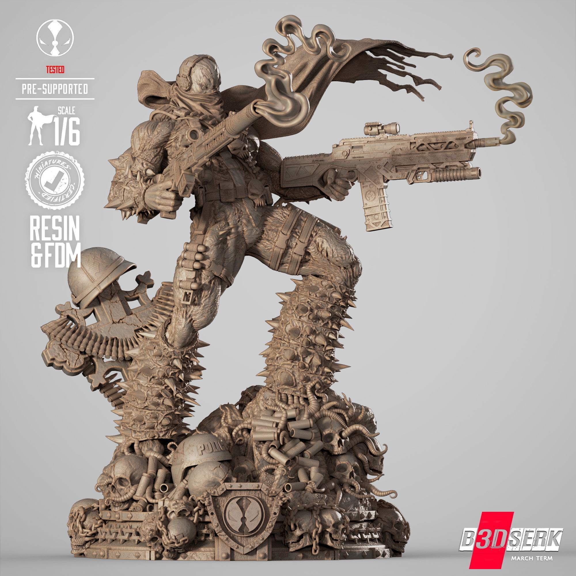 B3DSERK Commando Spawn Sculpture 3D print model_23