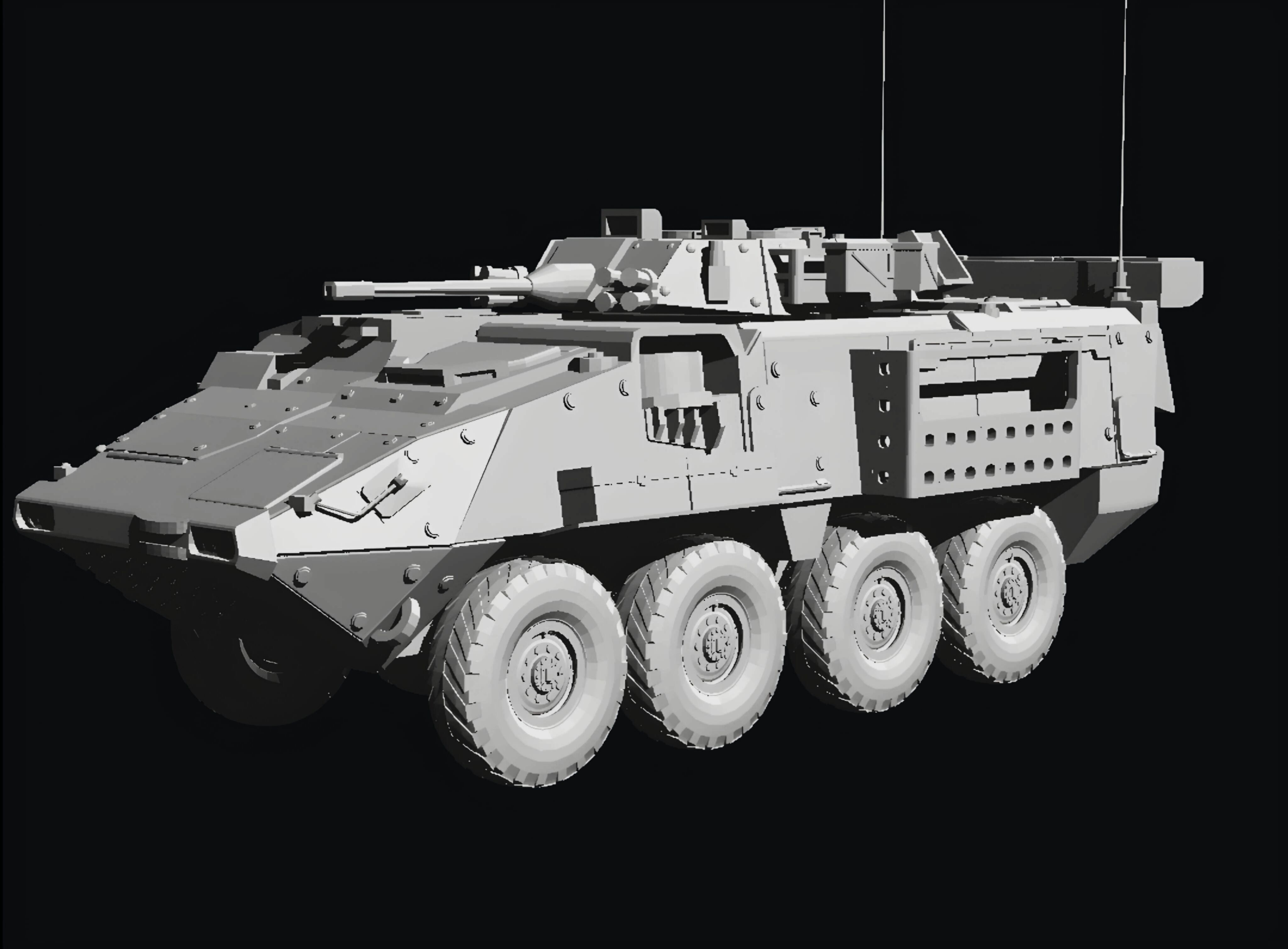 Lav 6 8x8 3D print model_4