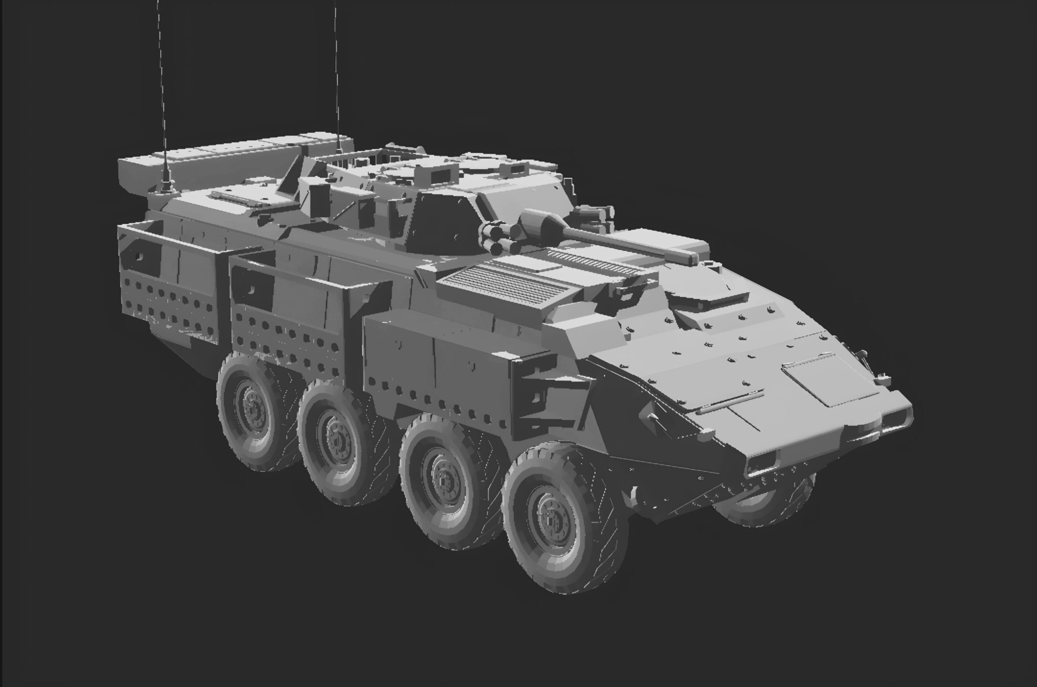 Lav 6 8x8 3D print model_2