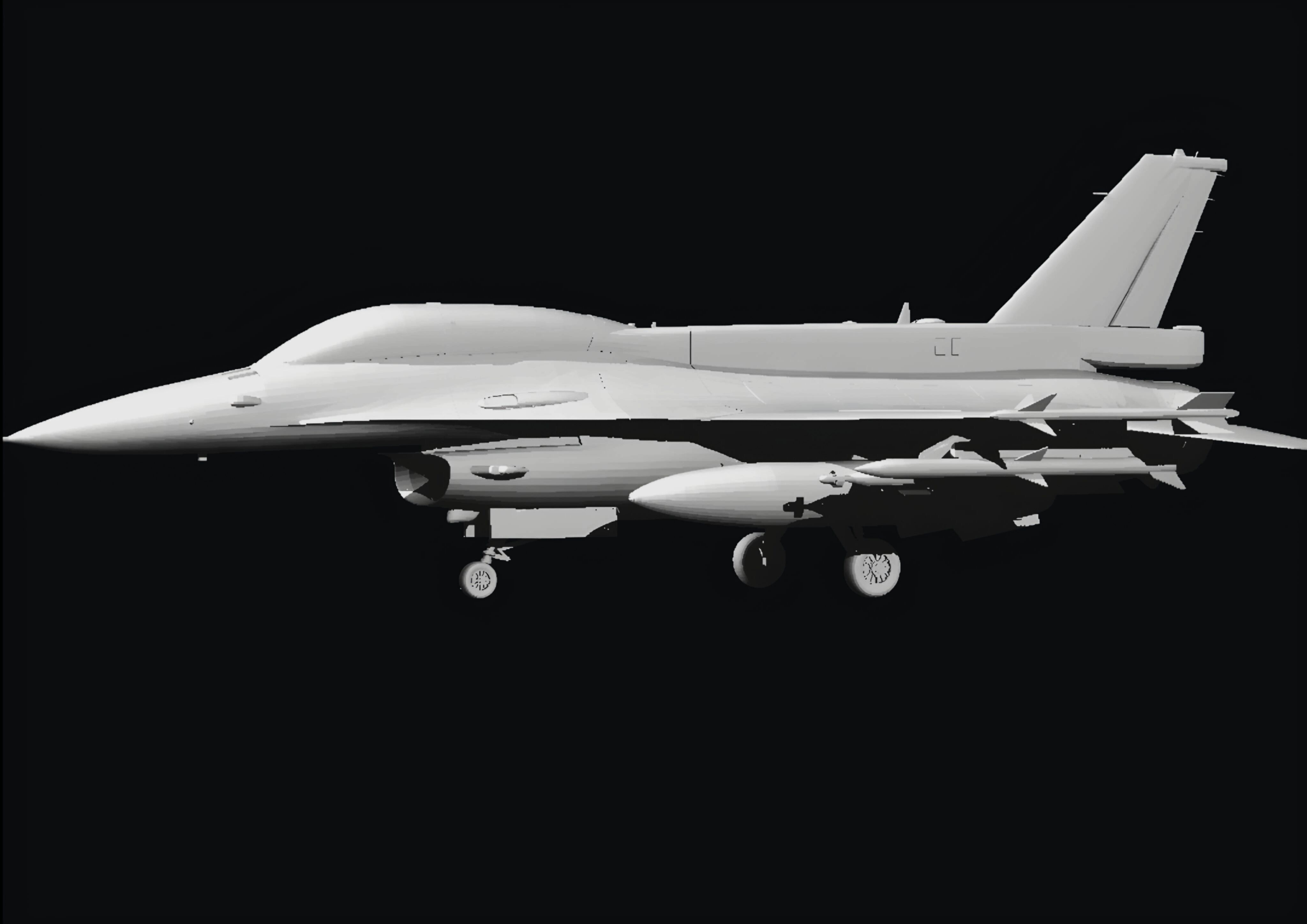F16 block52 3D print model_3