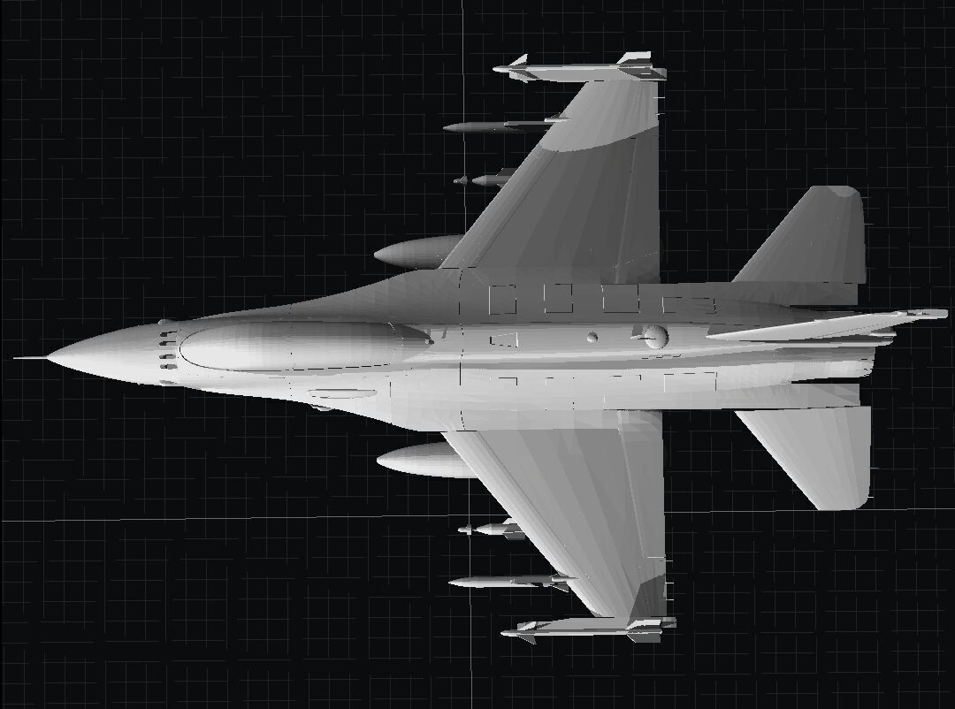 F16 block52 3D print model_2