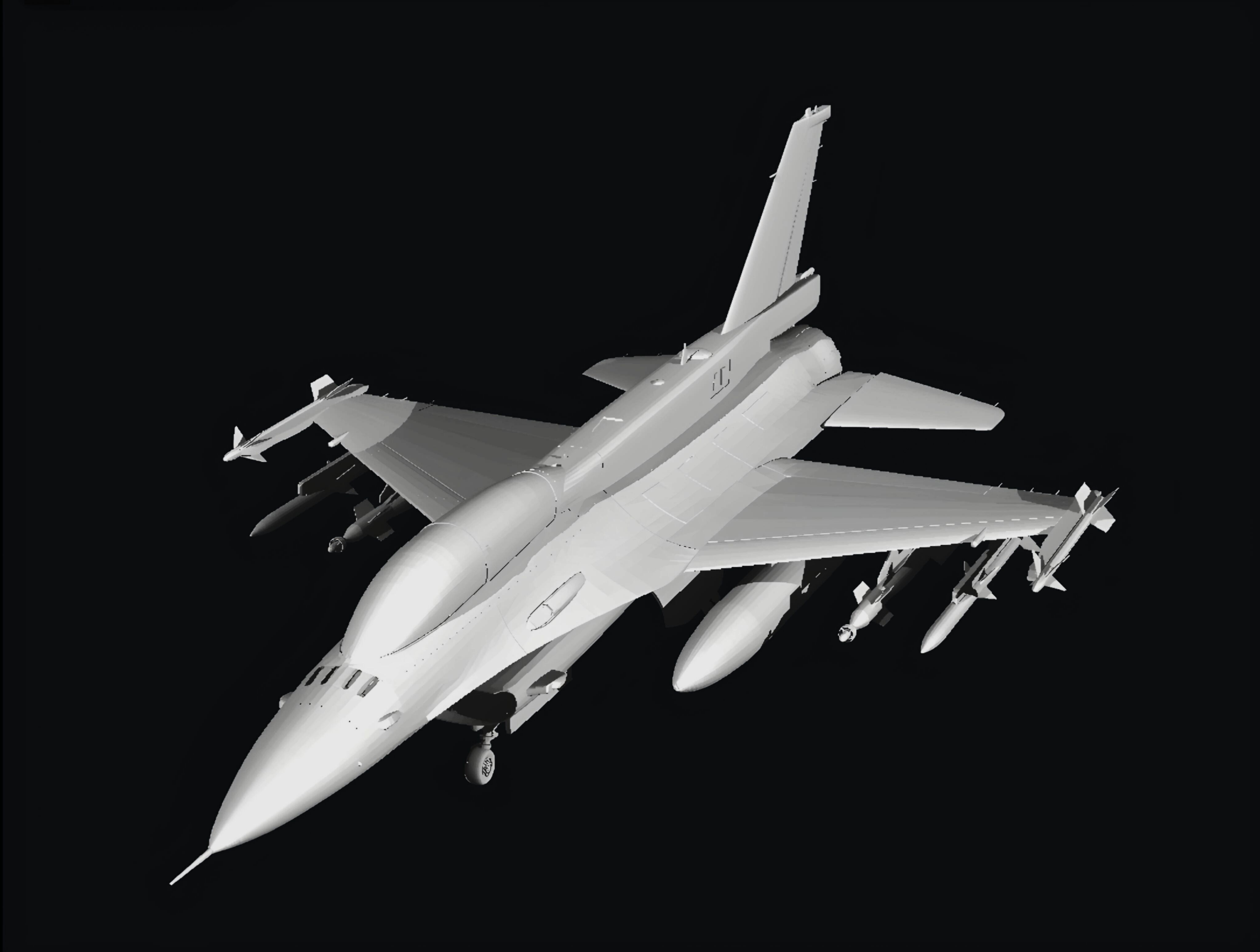 F16 block52 3D print model_4