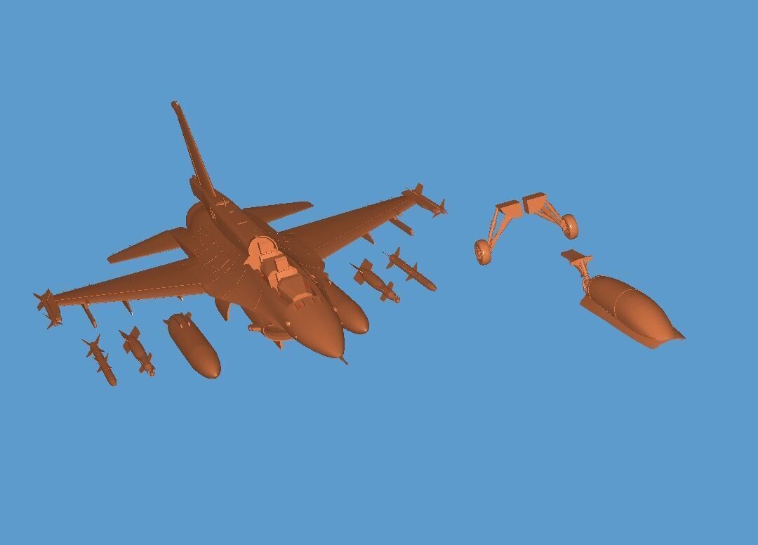 F16 block52 3D print model_1
