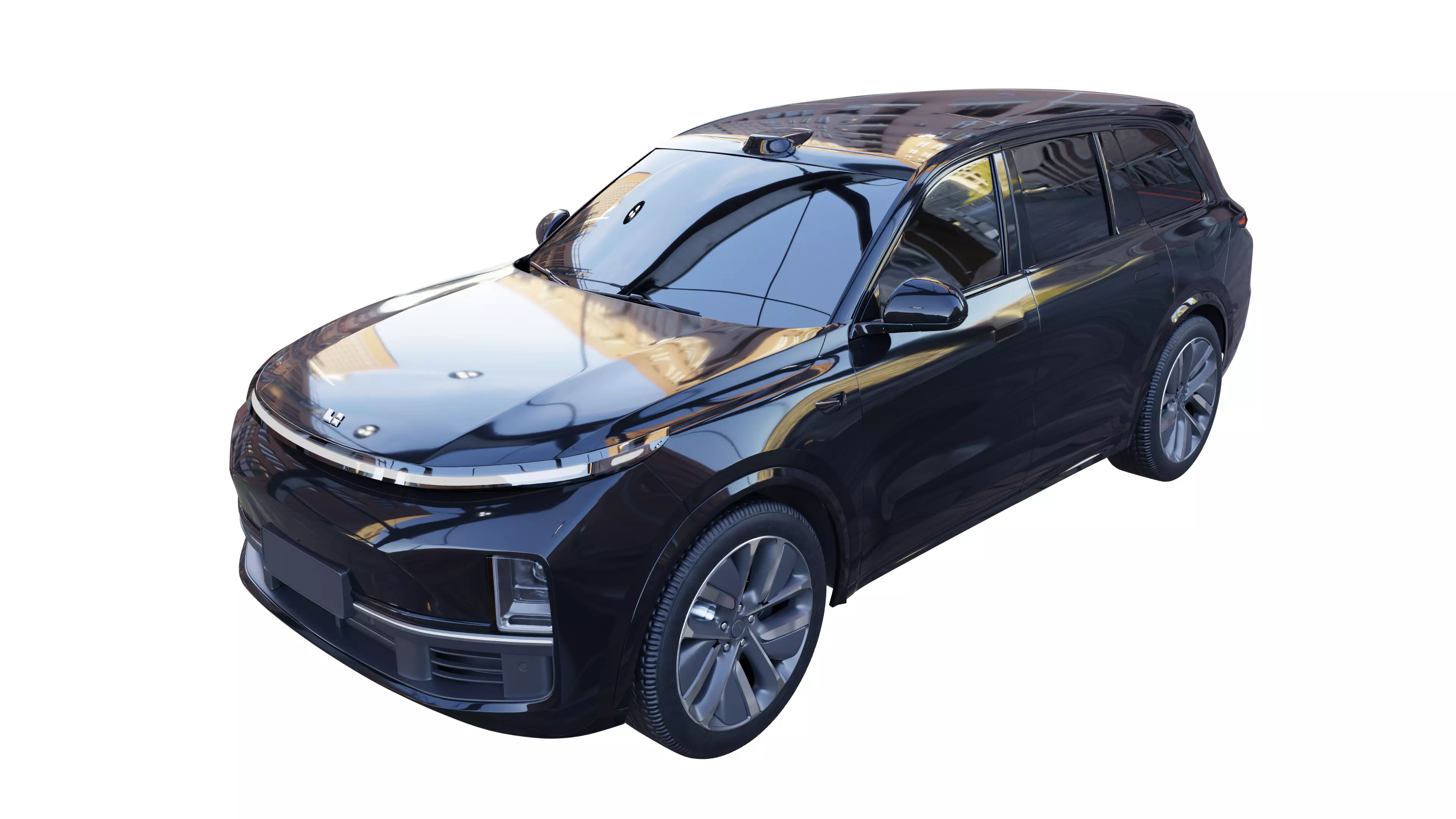 LiXiang L9 Black SUV Car 3D model_0