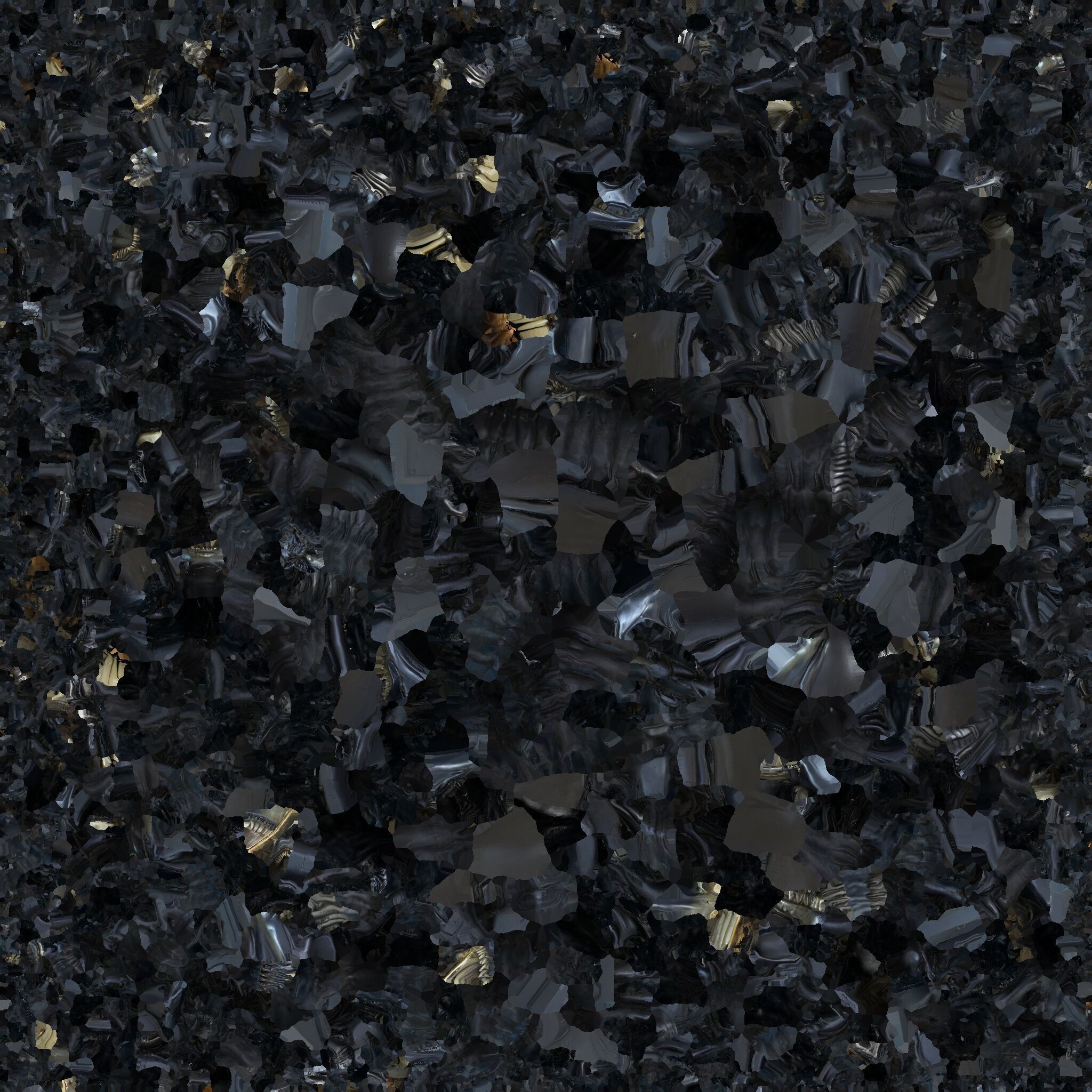 Alien Xenomorph Elongated Skull Head Bust High-Poly Sci-Fi Low-poly 3D model_29