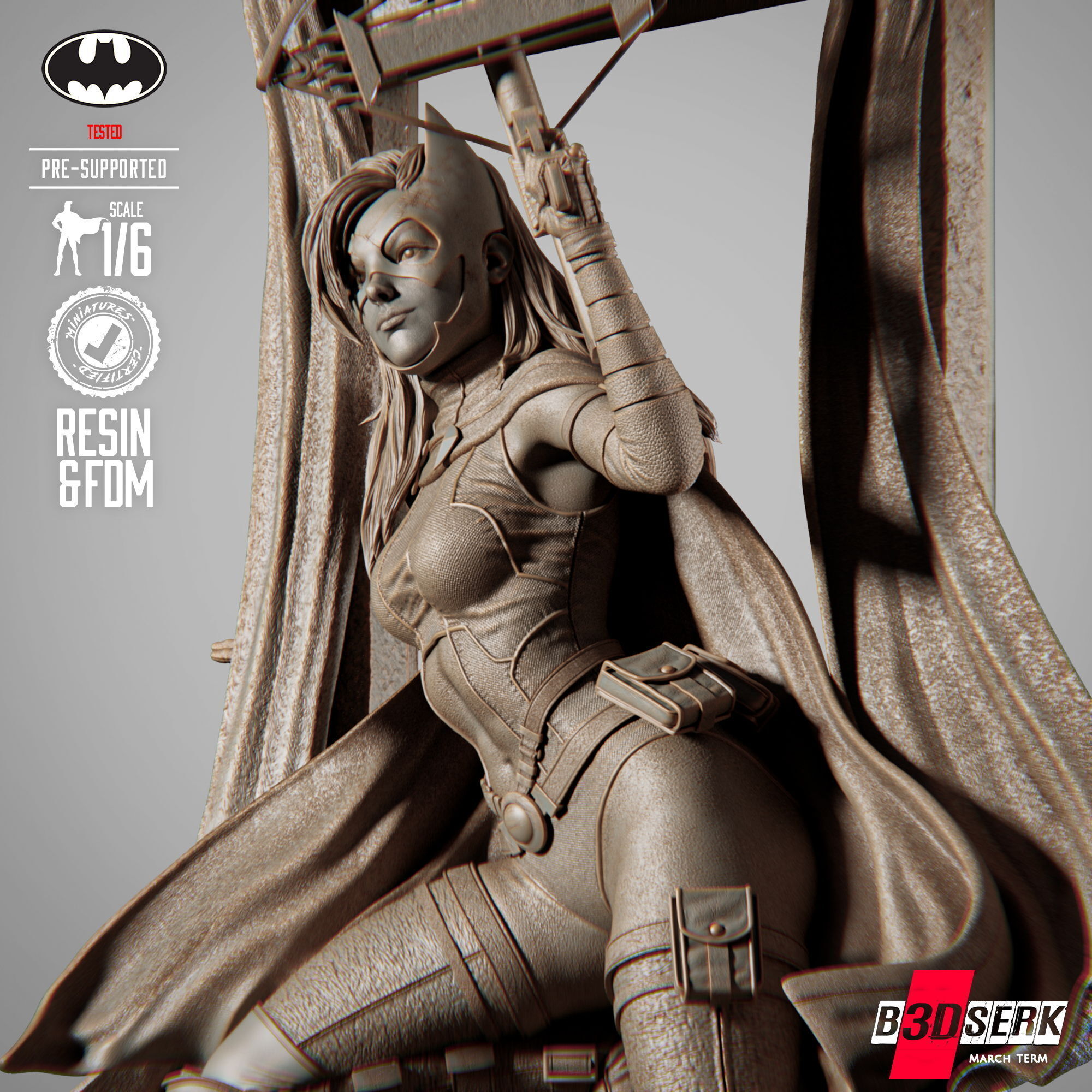 B3DSERK Huntress Sculpture 3D print model_17