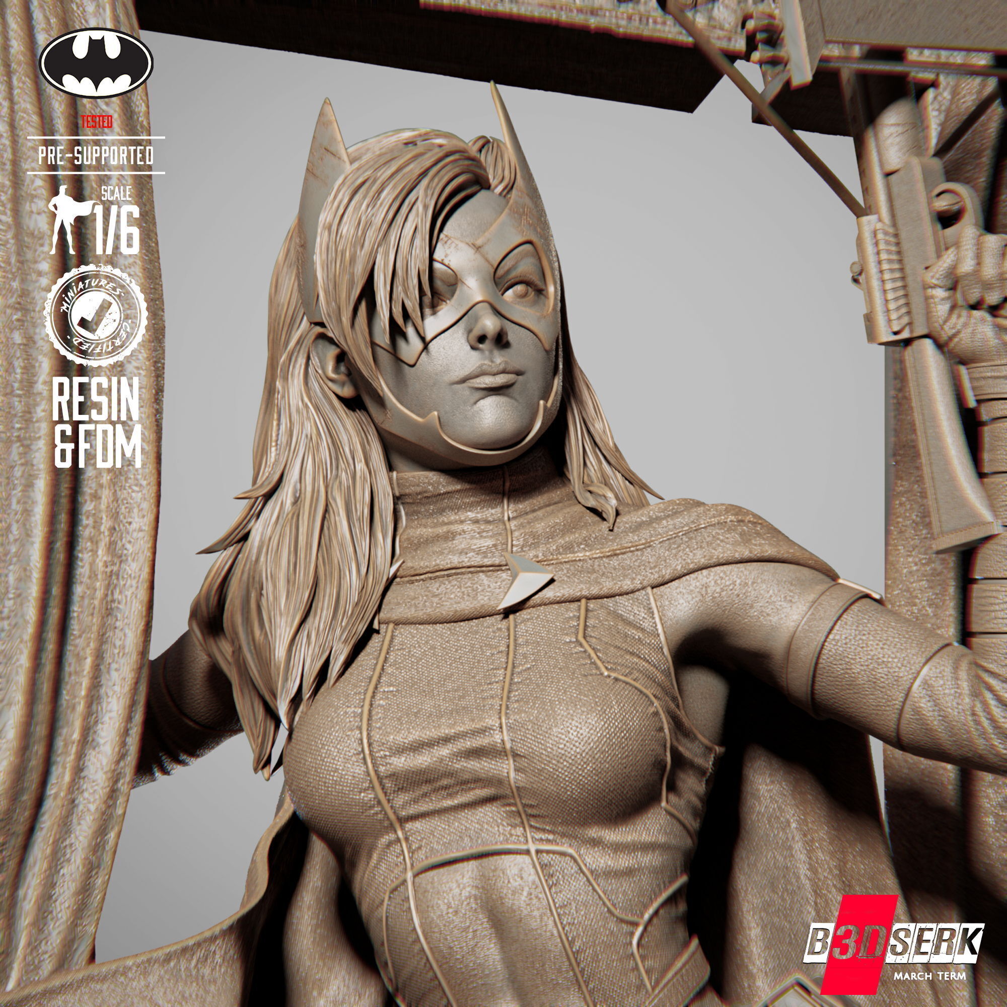 B3DSERK Huntress Sculpture 3D print model_30