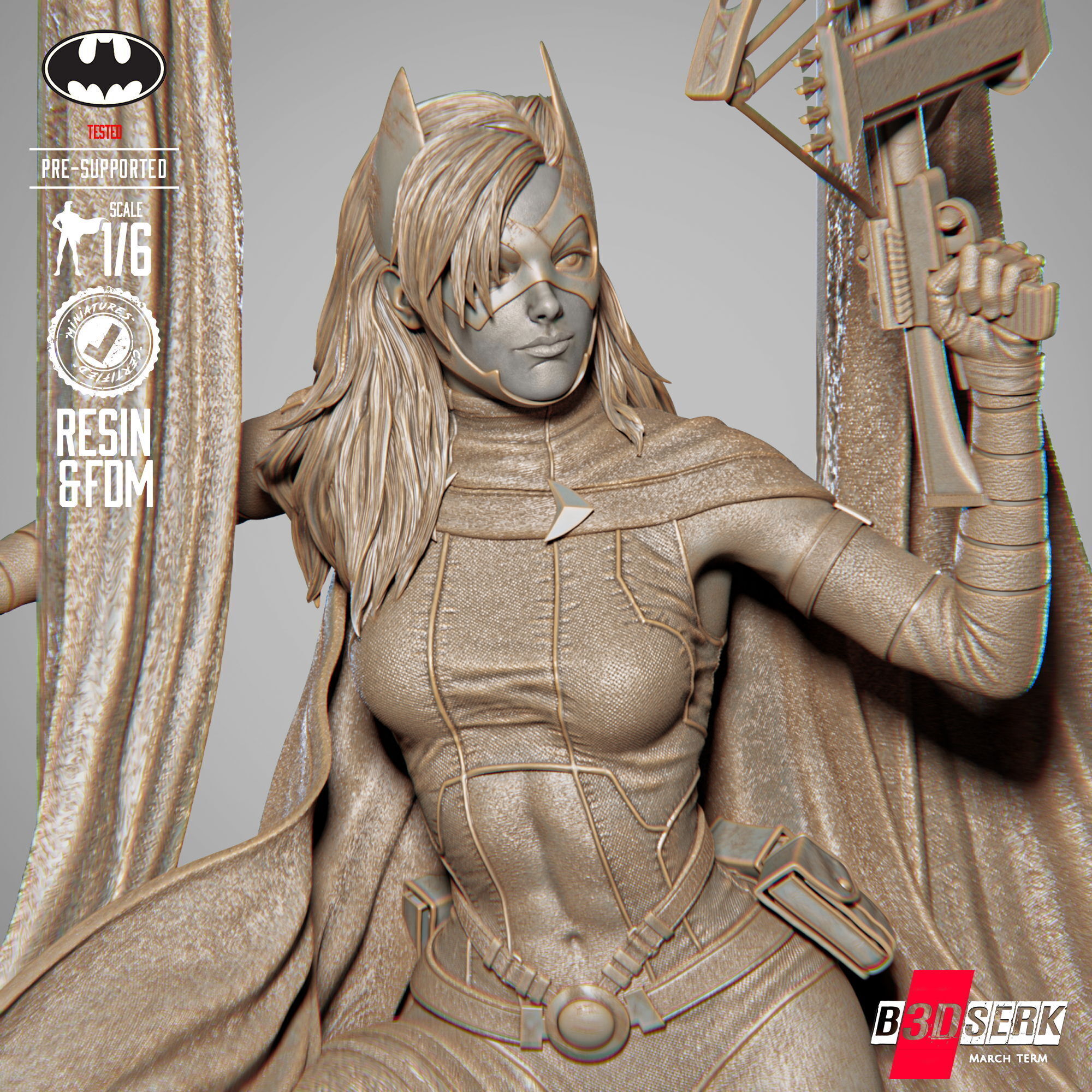 B3DSERK Huntress Sculpture 3D print model_27