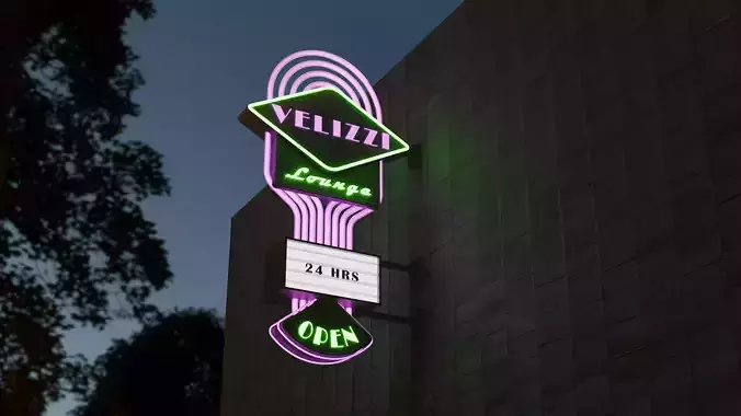 Neon Sign - Bar Cafe Lounge