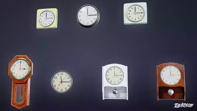 SUBURBS - Wall Decor Set 02 - LOW POLY