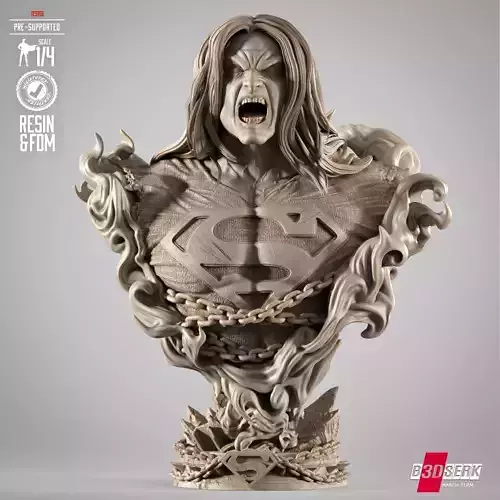B3DSERK Superman Dark Night Portrait Bust