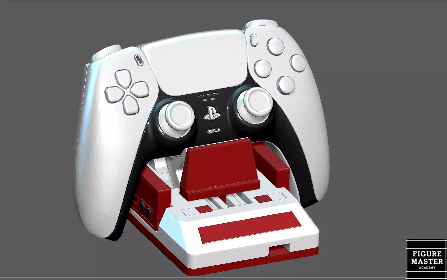 FAMICOM PS 5 CONTROLLER HOLDER 3D print model