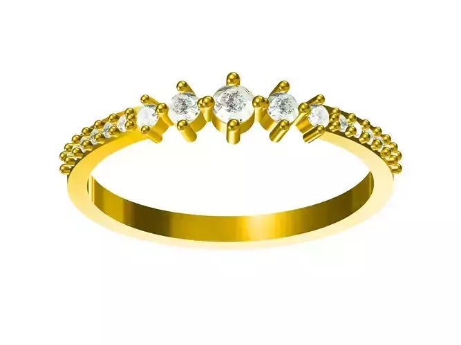 Diamond Ultra light Minimal Women Ring Model 