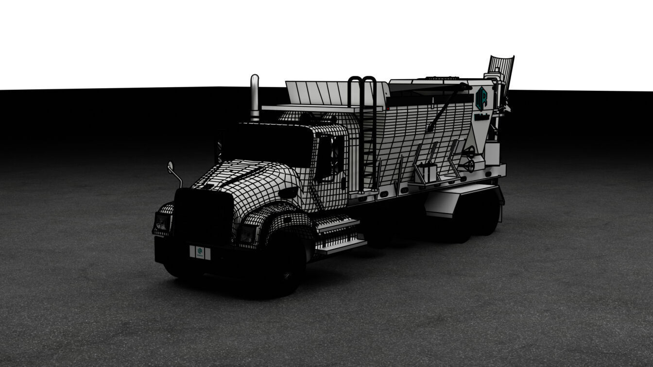 Volumetric Concrete Mixer Truck 3D Model 3D model_9