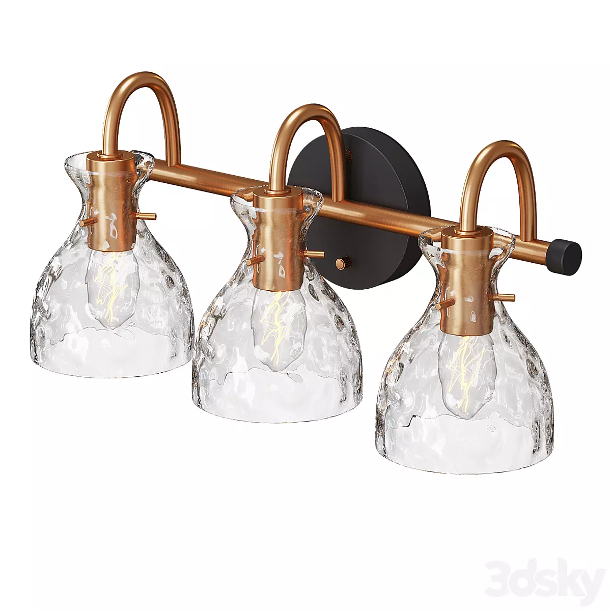 Almine-3 Armed Sconce by Corrigan Studio 3D model