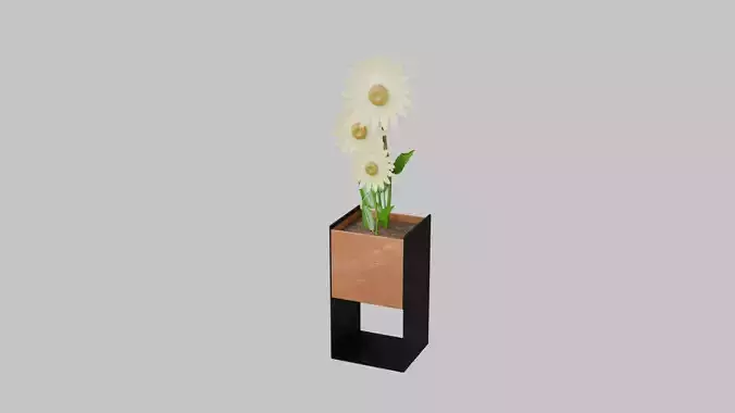 White Flower 3D model
