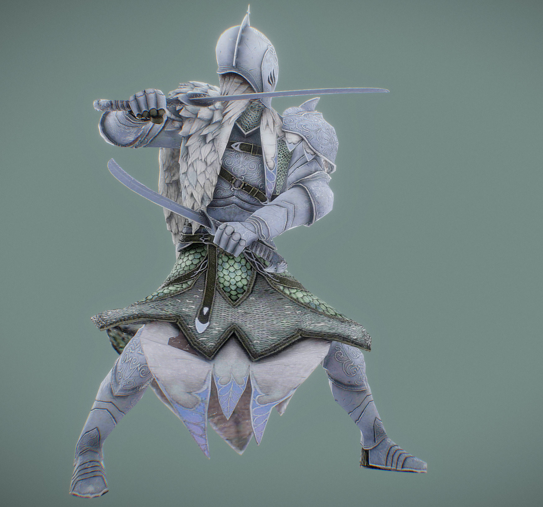 Forest Elf Low-poly 3D model_1