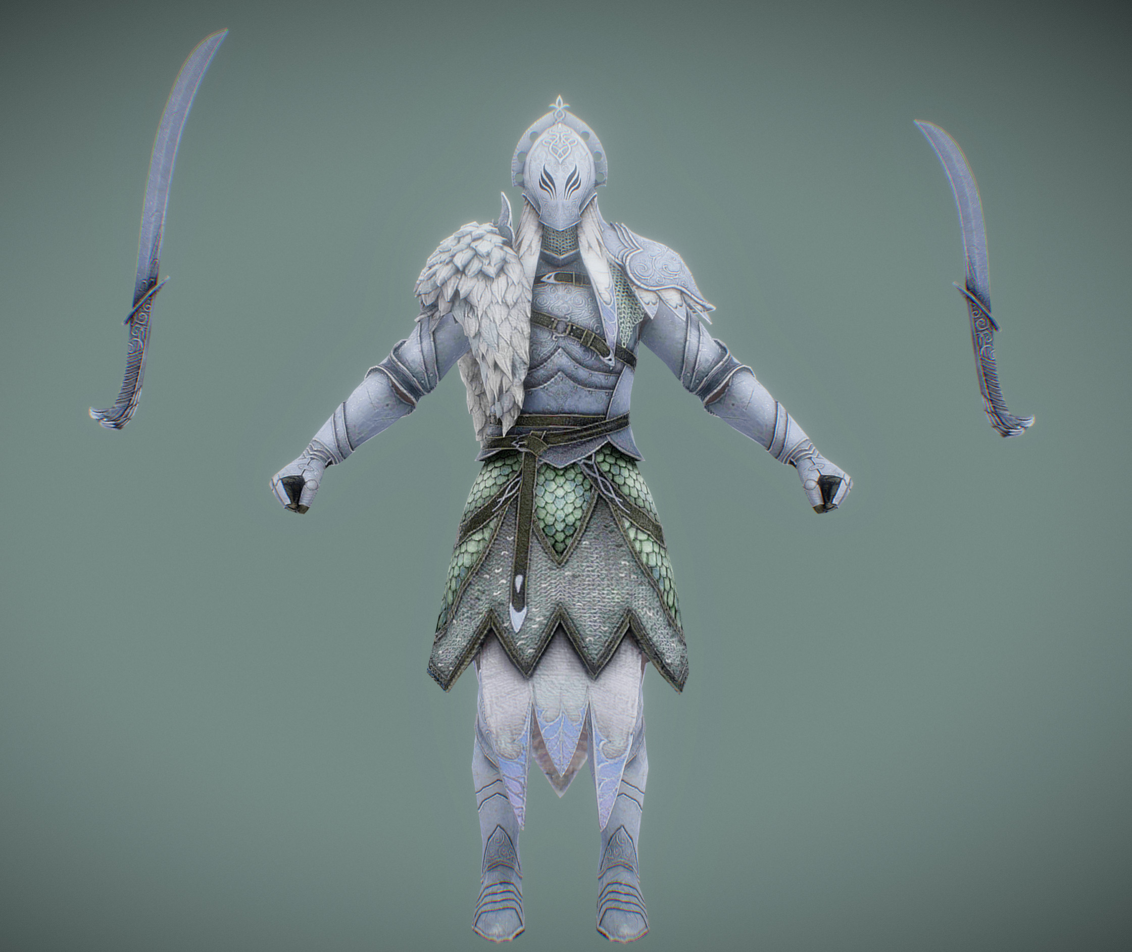 Forest Elf Low-poly 3D model_4