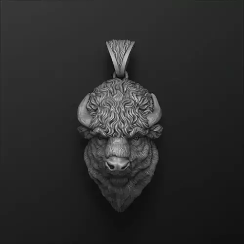 American Bison Buffalo Pendant