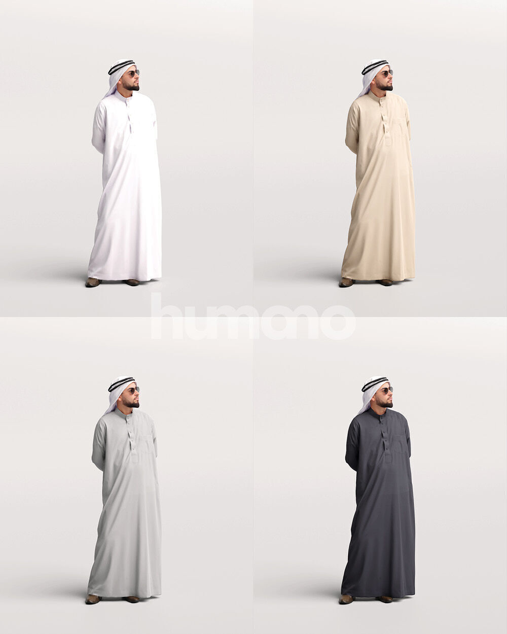 Humano 12-Collection 2405 - UAE QATAR STANDING -12 x 3D models 3D model_17