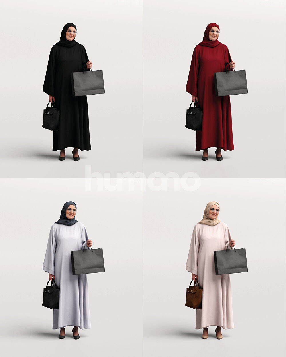 Humano 12-Collection 2405 - UAE QATAR STANDING -12 x 3D models 3D model_24
