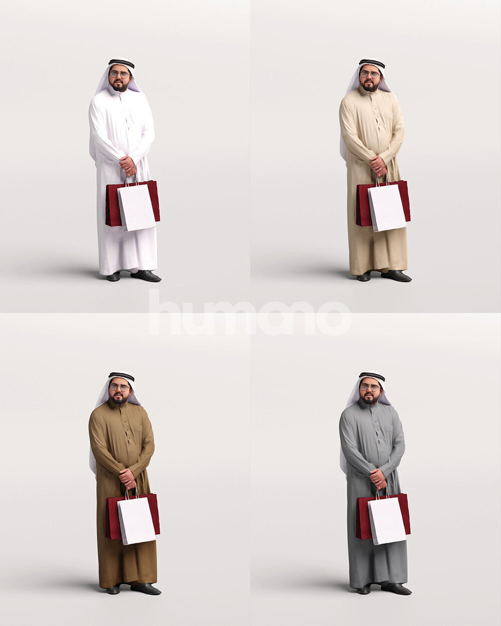 Humano 12-Collection 2405 - UAE QATAR STANDING -12 x 3D models 3D model_21