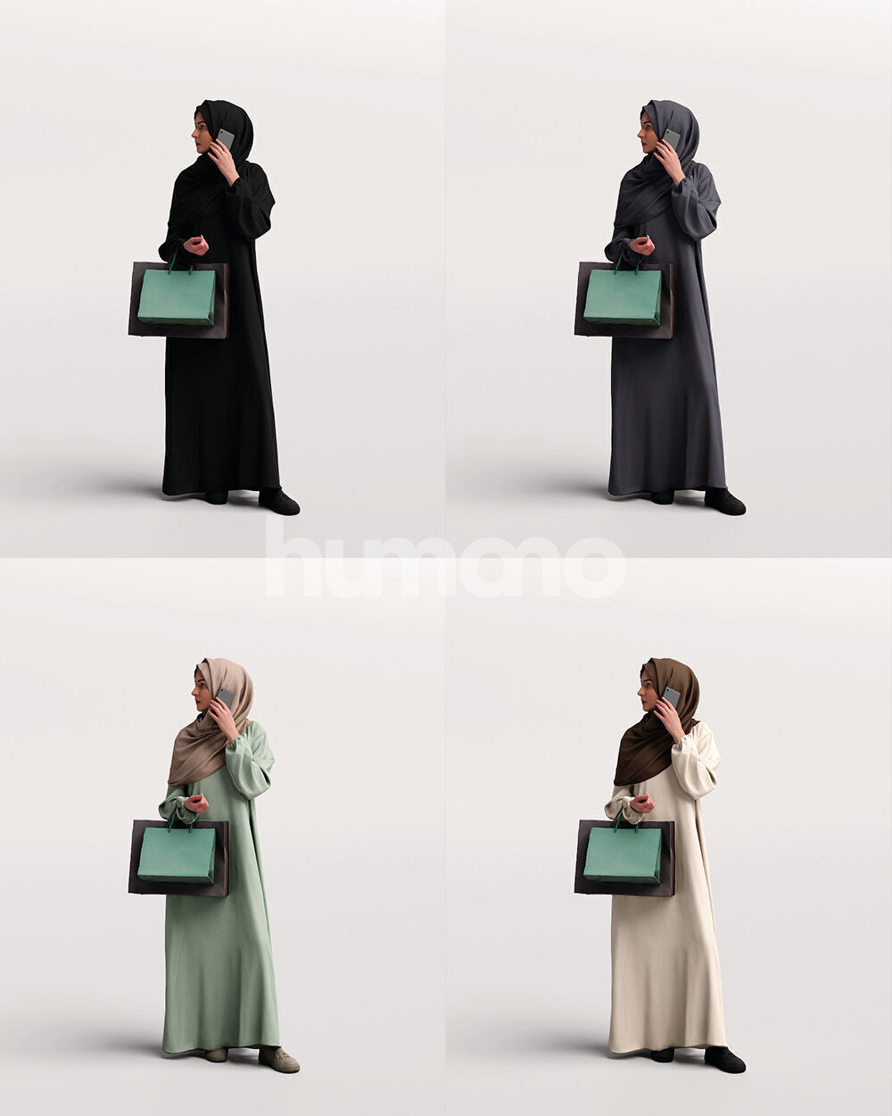 Humano 12-Collection 2405 - UAE QATAR STANDING -12 x 3D models 3D model_14