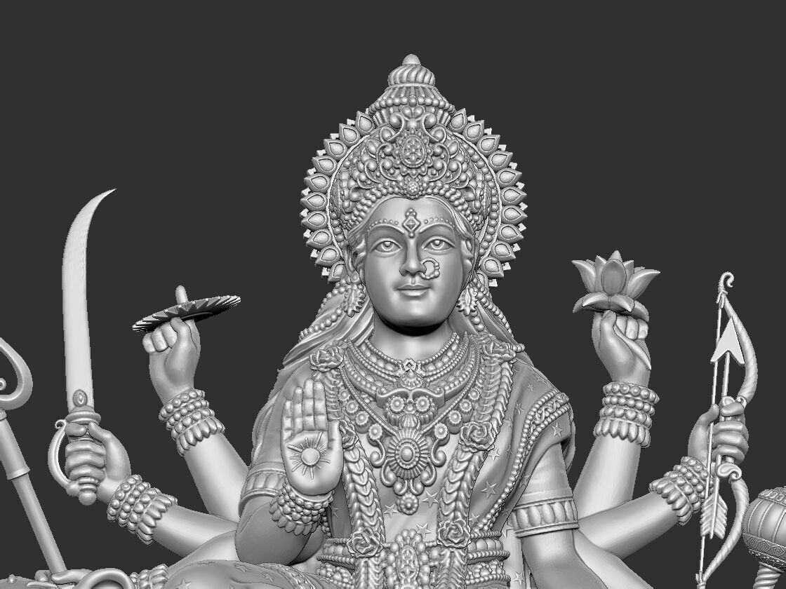 Durga mata  3D print model_16