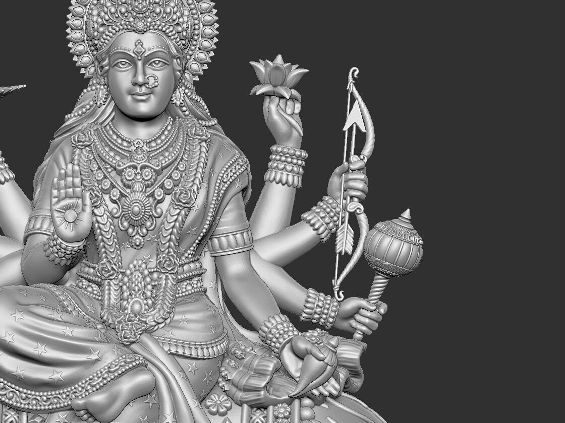 Durga mata  3D print model_18