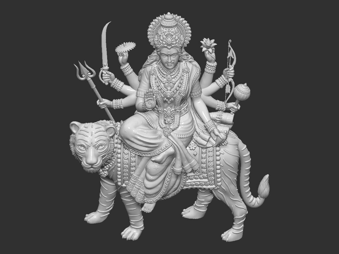 Durga mata  3D print model_33