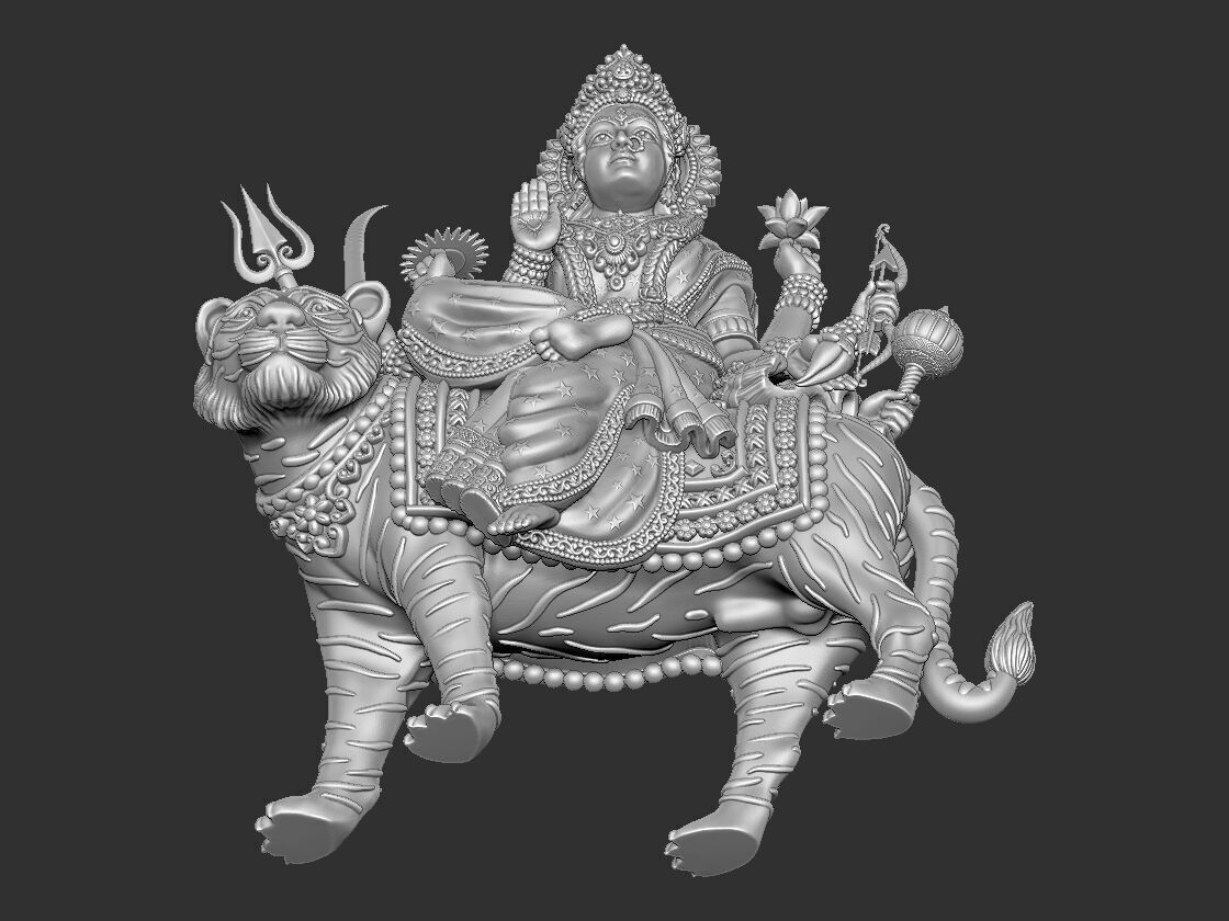Durga mata  3D print model_20