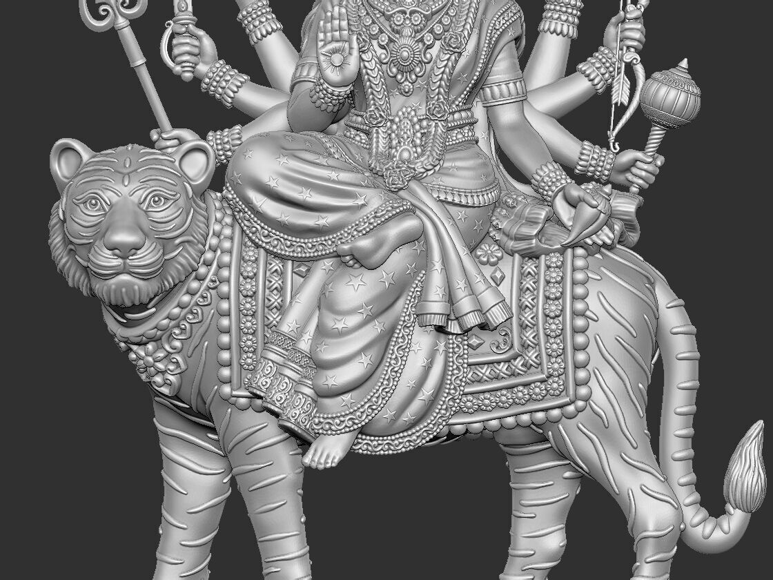 Durga mata  3D print model_10