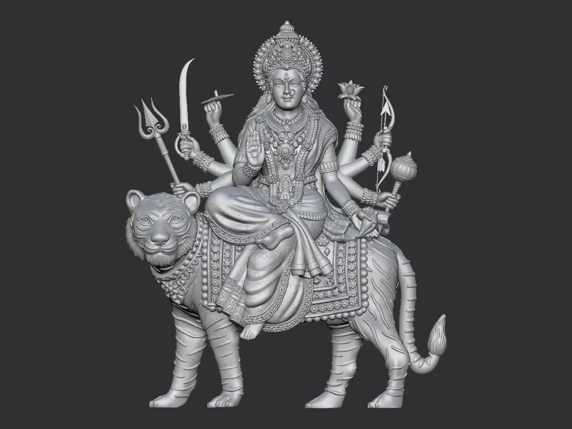 Durga mata  3D print model_0