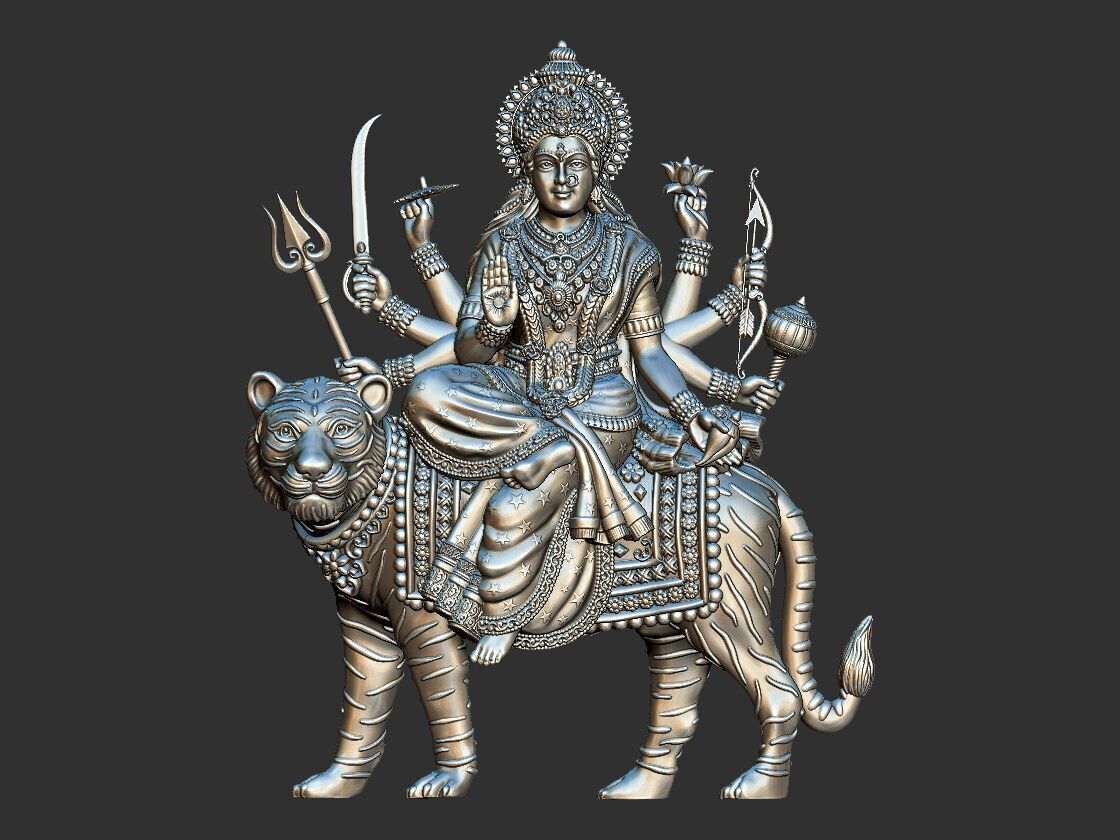 Durga mata  3D print model_21