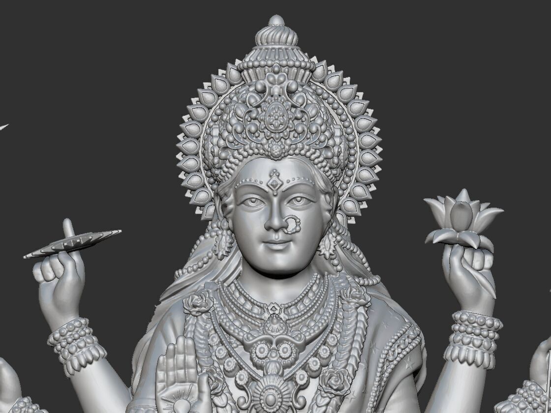 Durga mata  3D print model_7