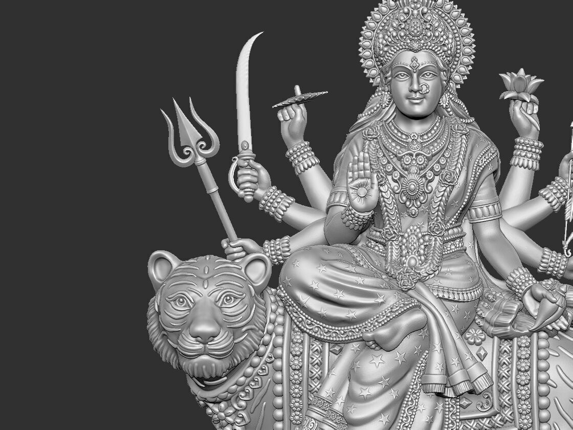 Durga mata  3D print model_17