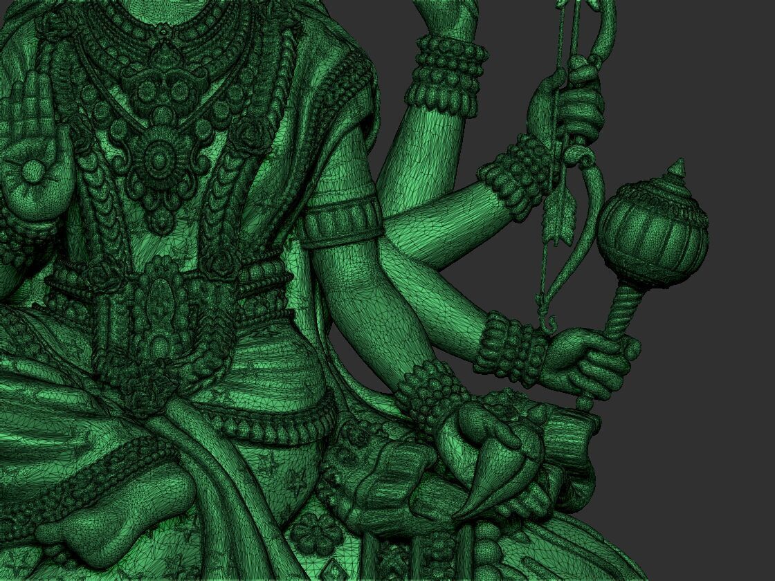 Durga mata  3D print model_27