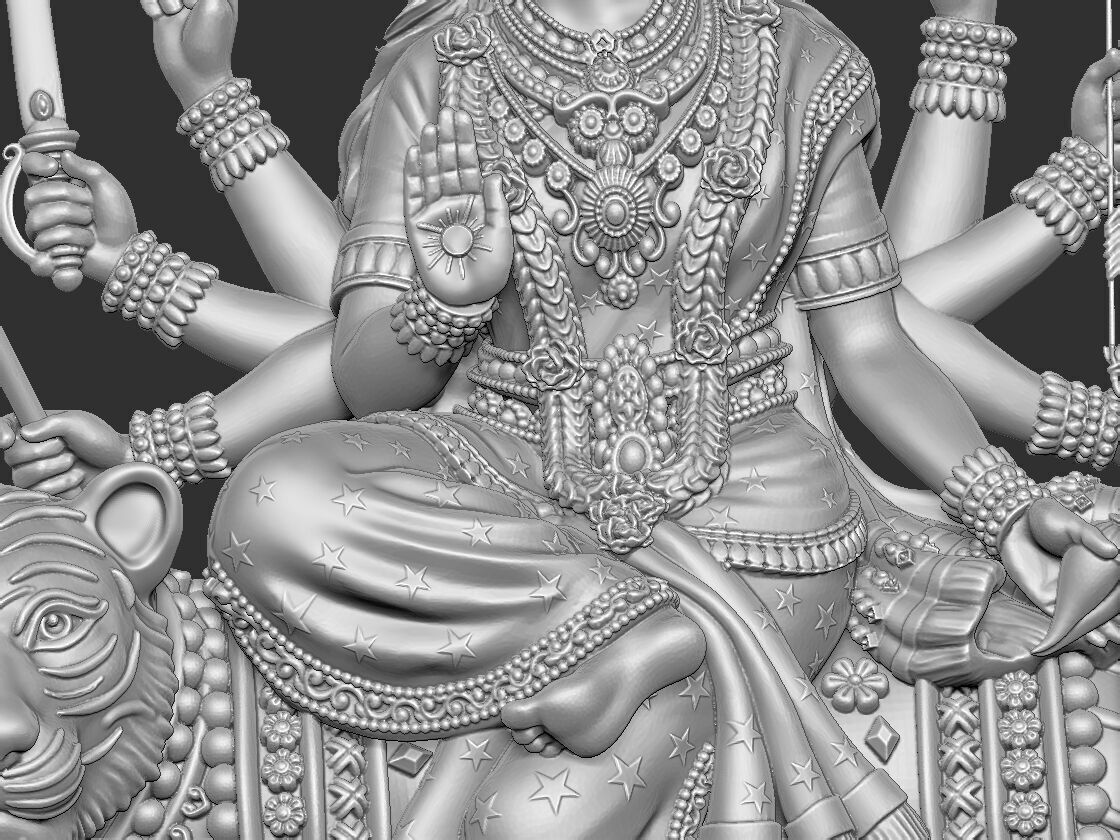 Durga mata  3D print model_12