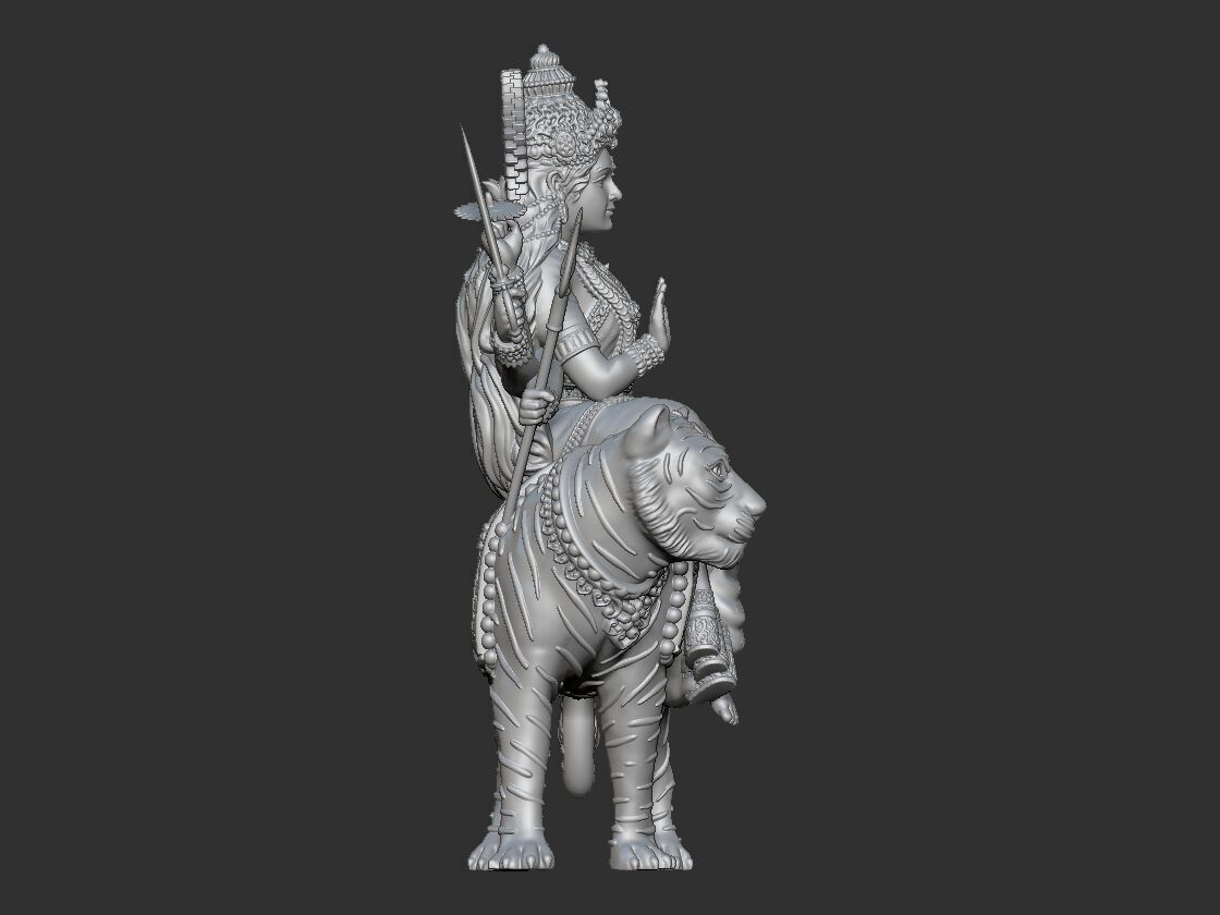 Durga mata  3D print model_2