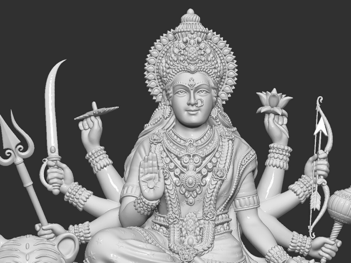 Durga mata  3D print model_31