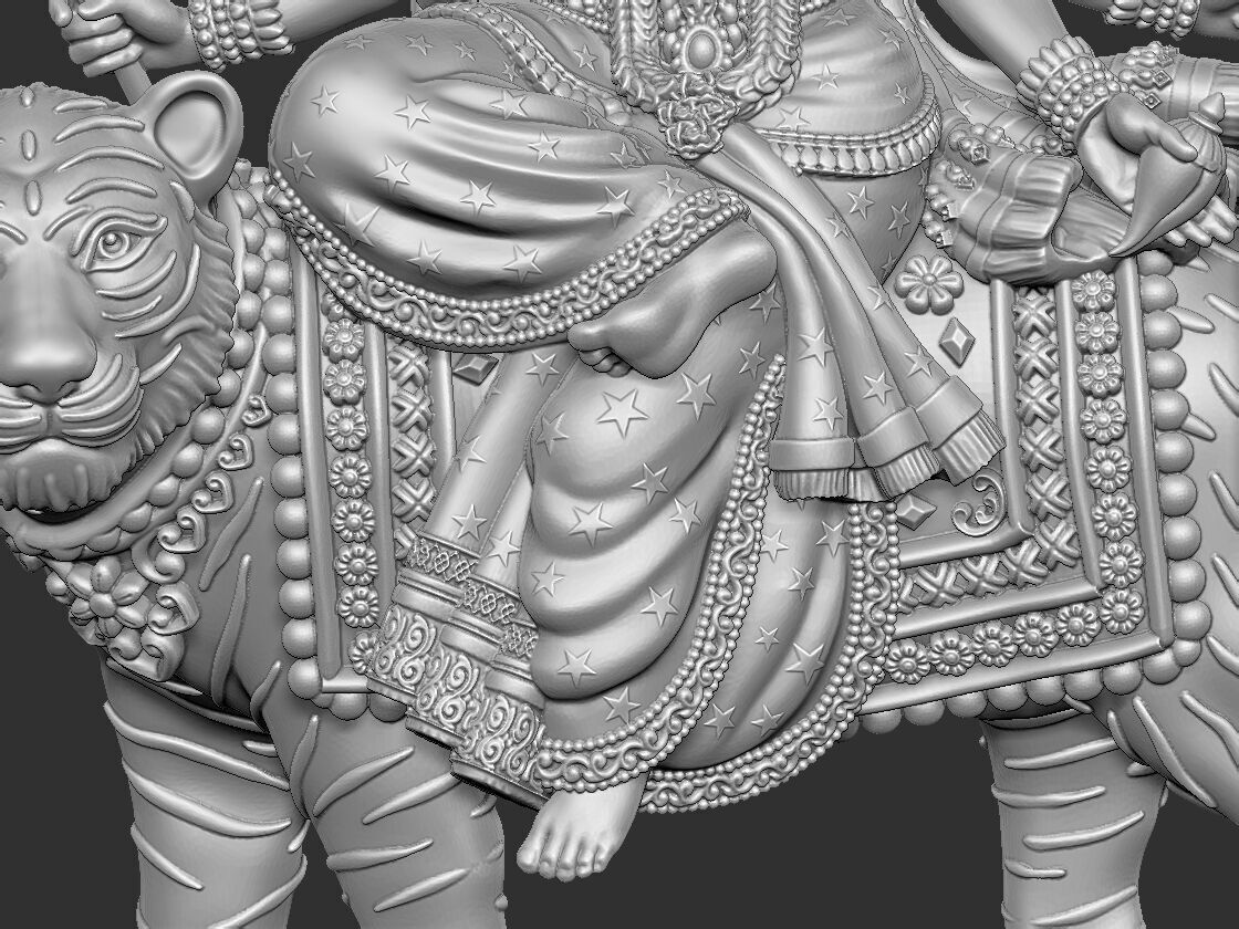 Durga mata  3D print model_13