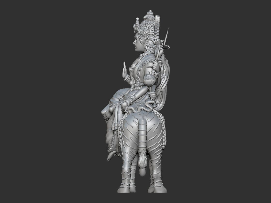 Durga mata  3D print model_4