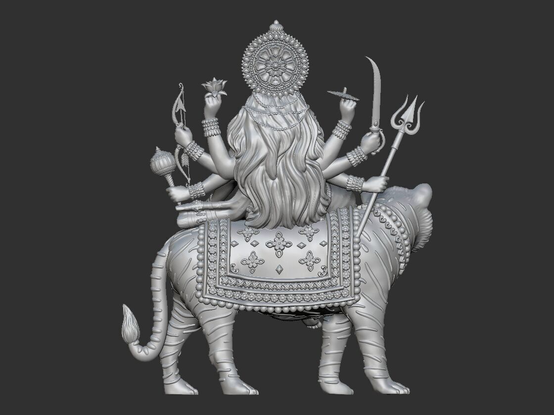Durga mata  3D print model_3