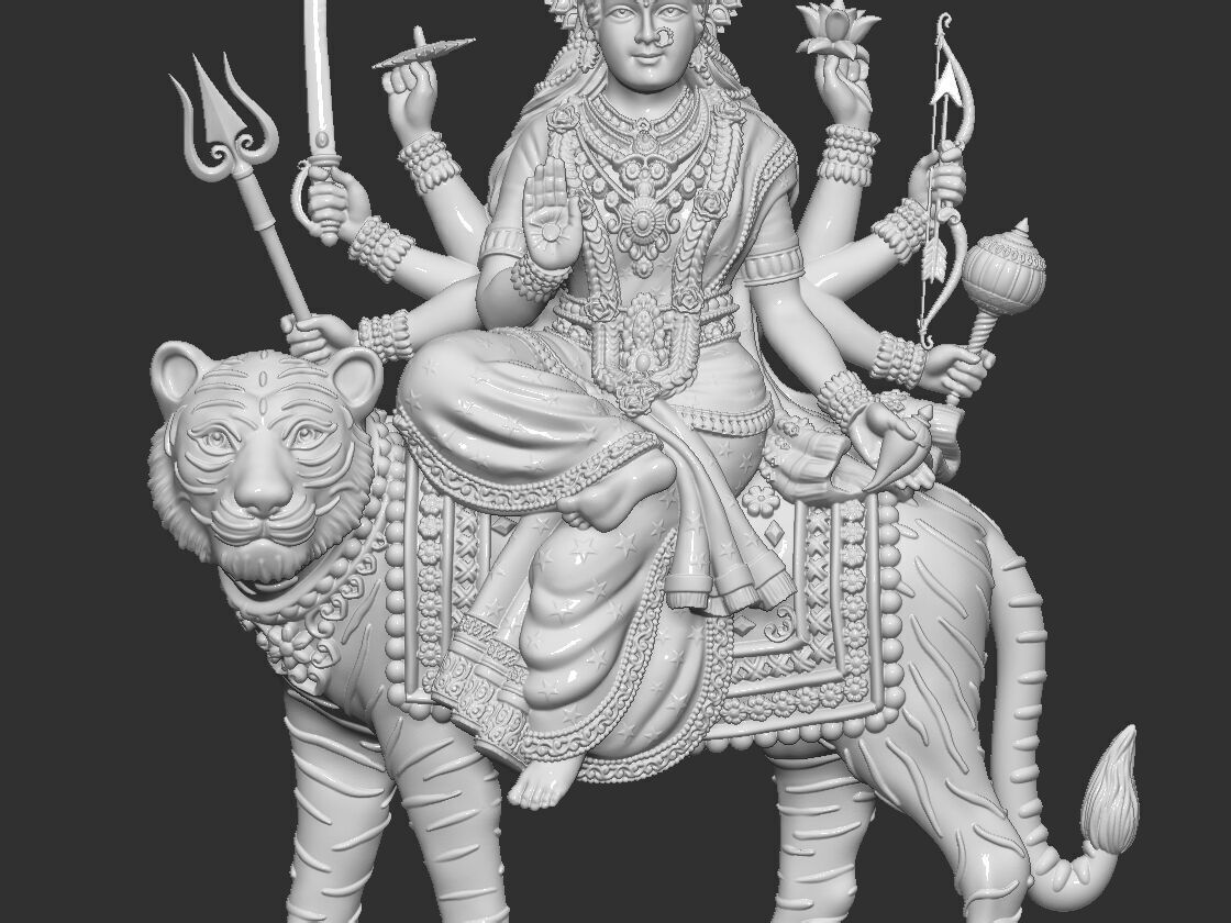 Durga mata  3D print model_32