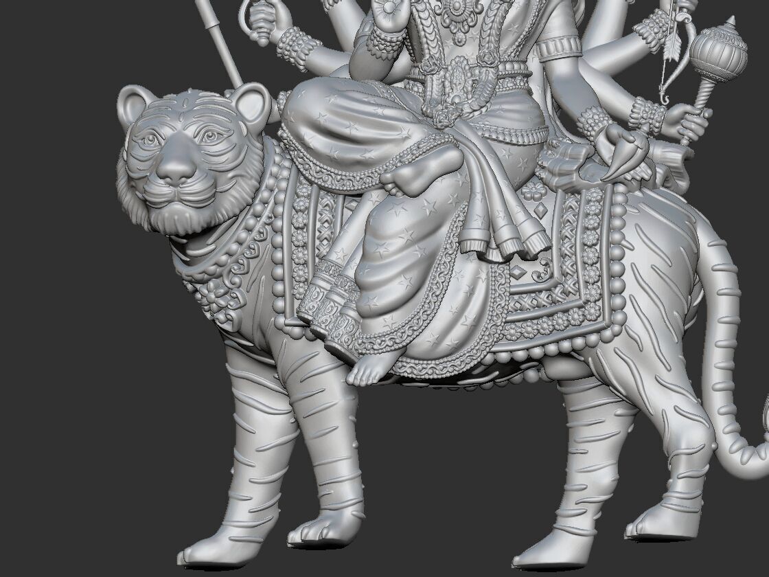Durga mata  3D print model_9