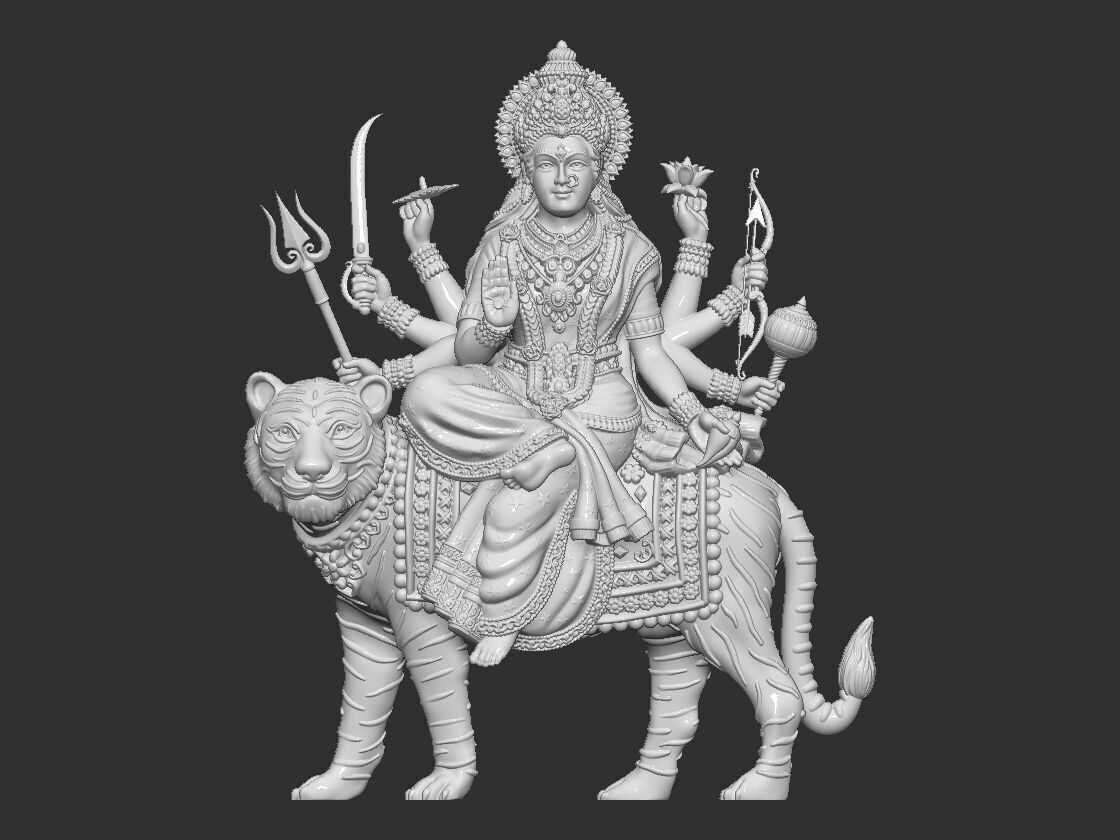 Durga mata  3D print model_30