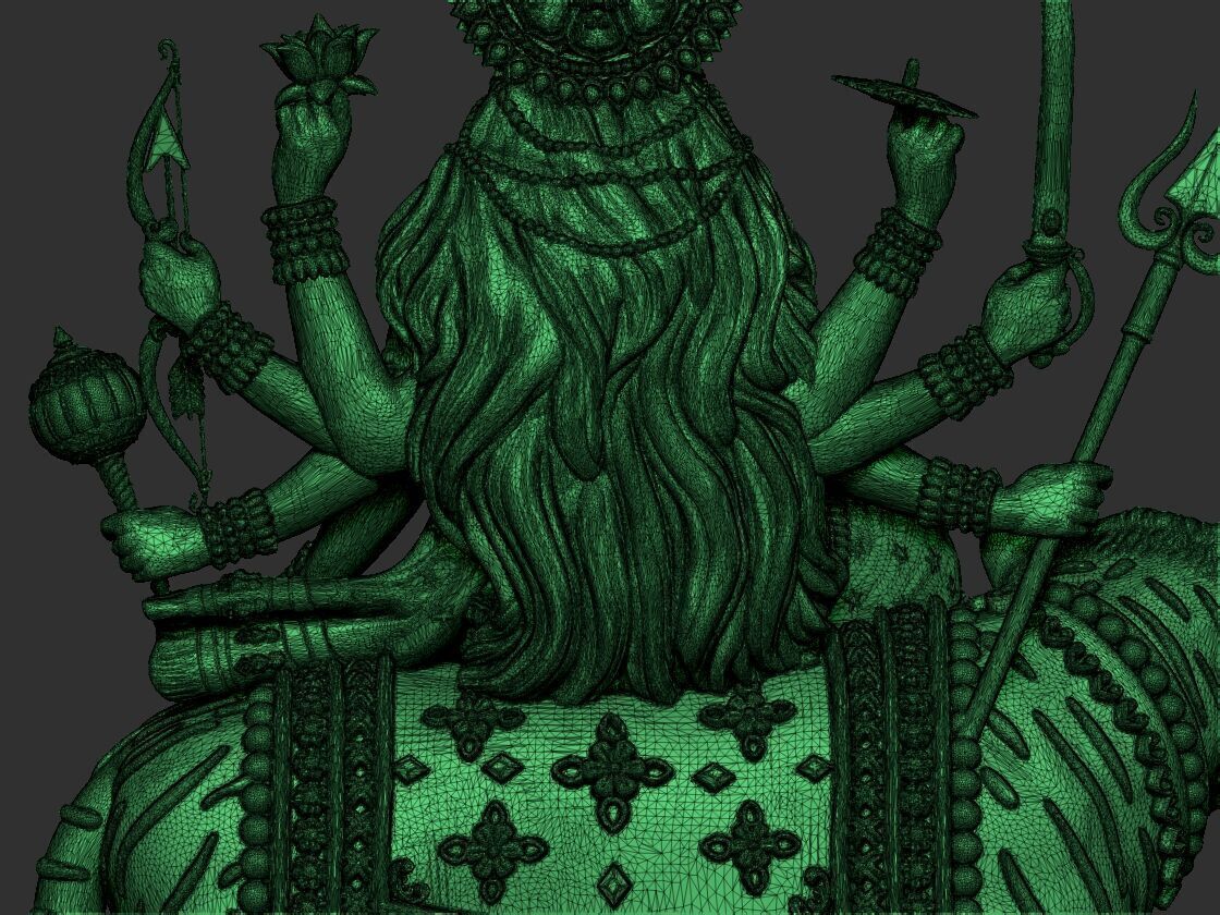 Durga mata  3D print model_28