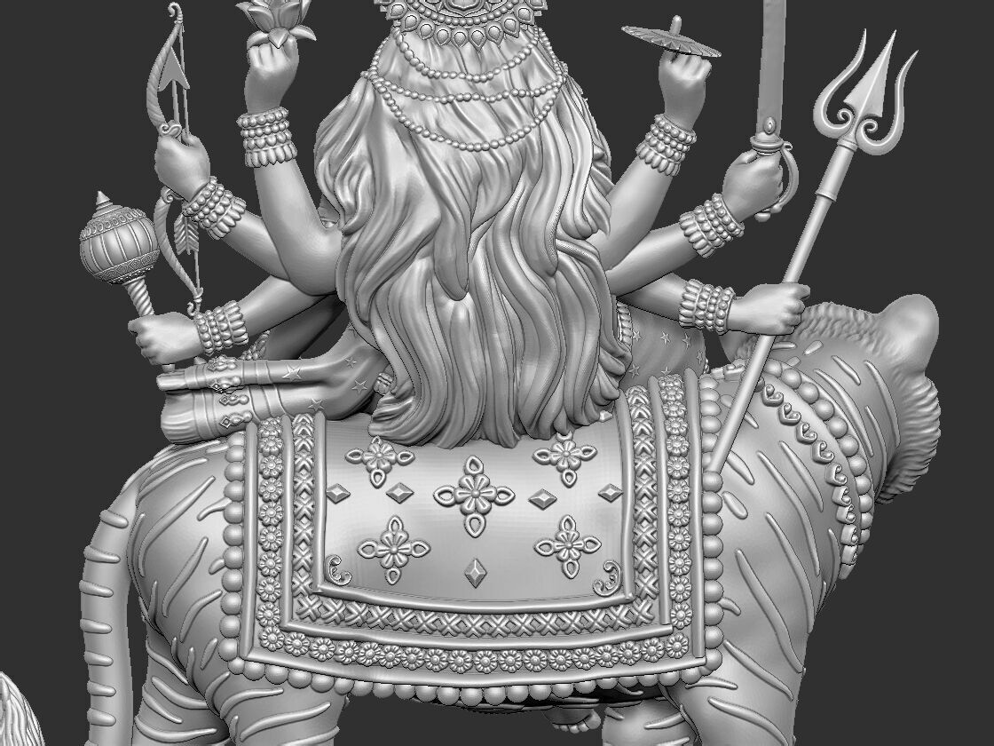 Durga mata  3D print model_14