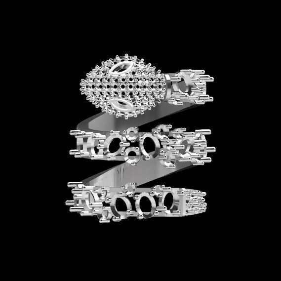 snake ring 3D print model_1